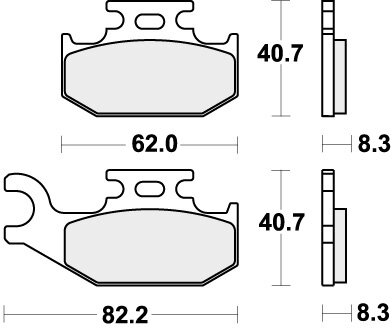 836RSI BRAKE PADS SINTER RACING