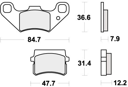 855HF BRAKE PADS ORGANIC