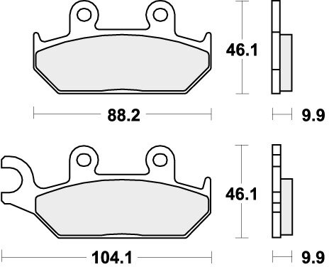 650HF BRAKE PADS ORGANIC