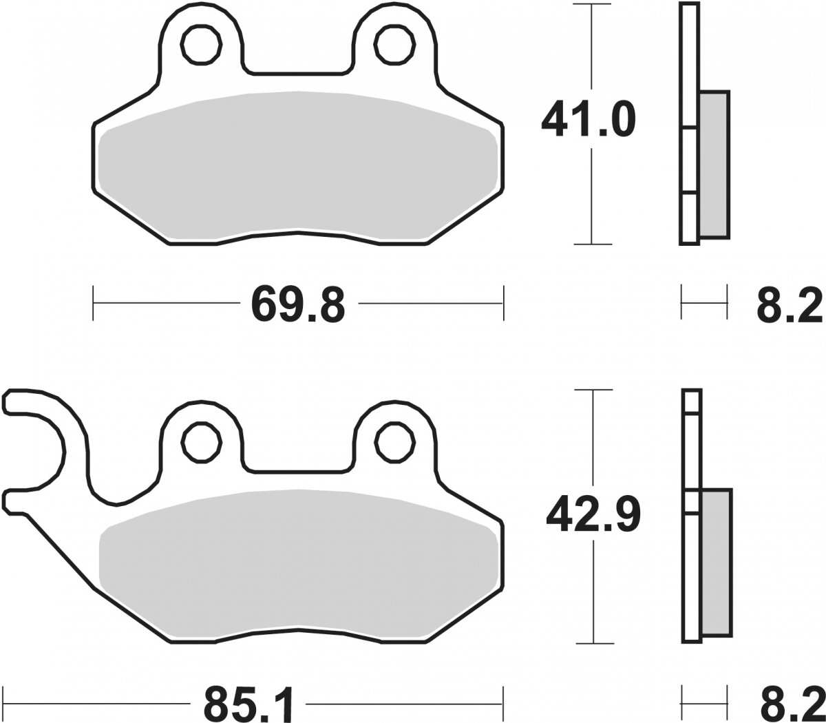 140HF BRAKE PADS ORGANIC