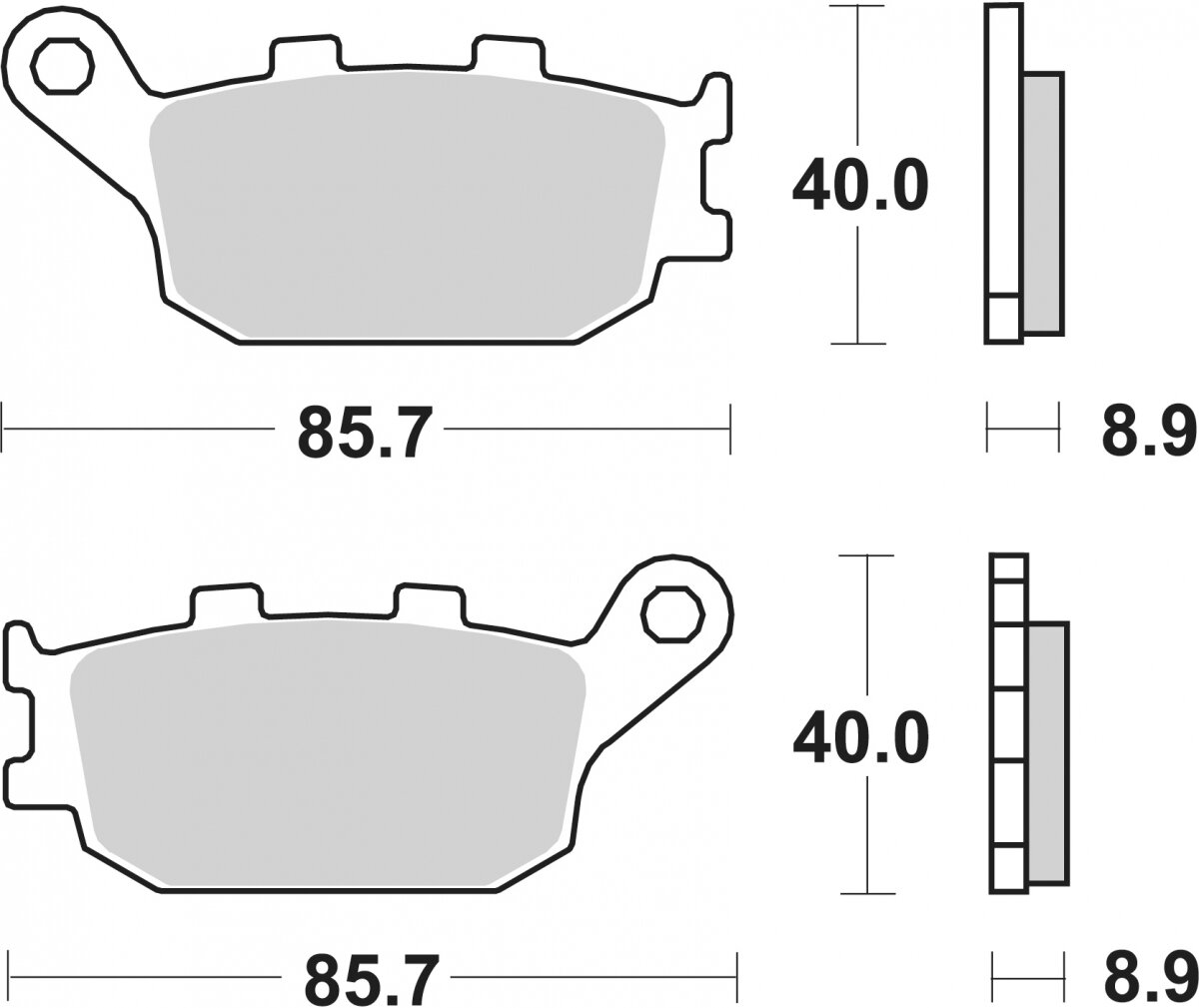 162HF BRAKE PADS ORGANIC