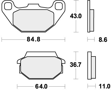 749HF BRAKE PADS ORGANIC
