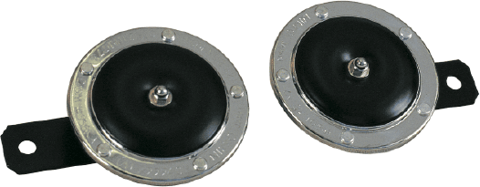 Claxon 12V 90mm zwart/chroom