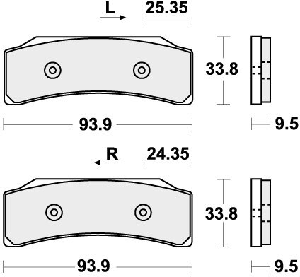 909DS-2 BRAKE PADS SINTER RACING