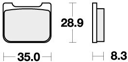 732RQ BRAKE PADS ORGANIC RACING