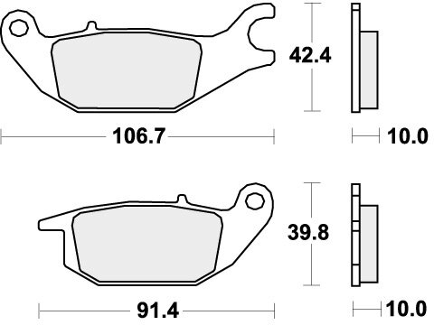 784HF BRAKE PADS ORGANIC
