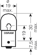 12V 5W BA15S STANDARD