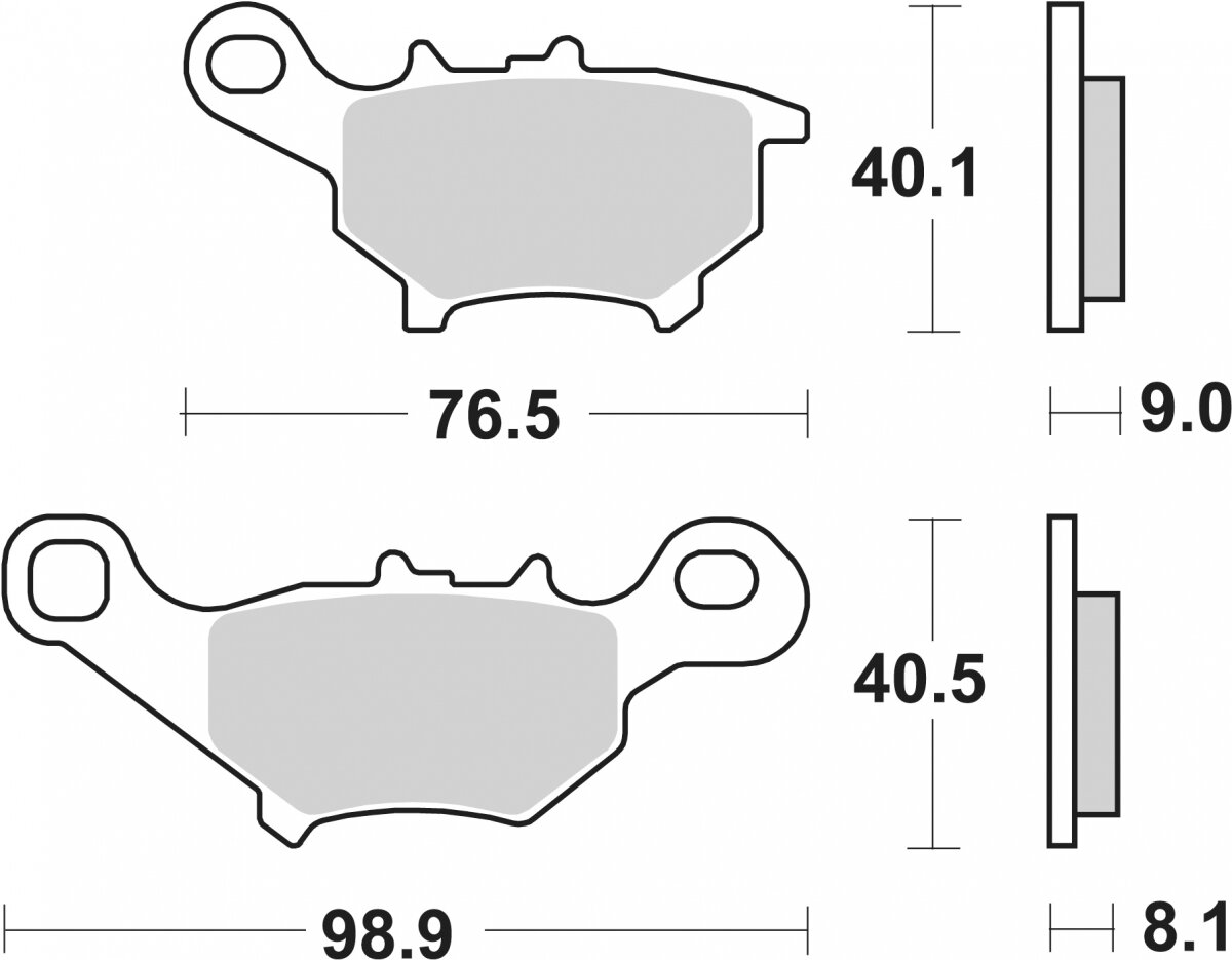 206CT BRAKE PADS ORGANIC