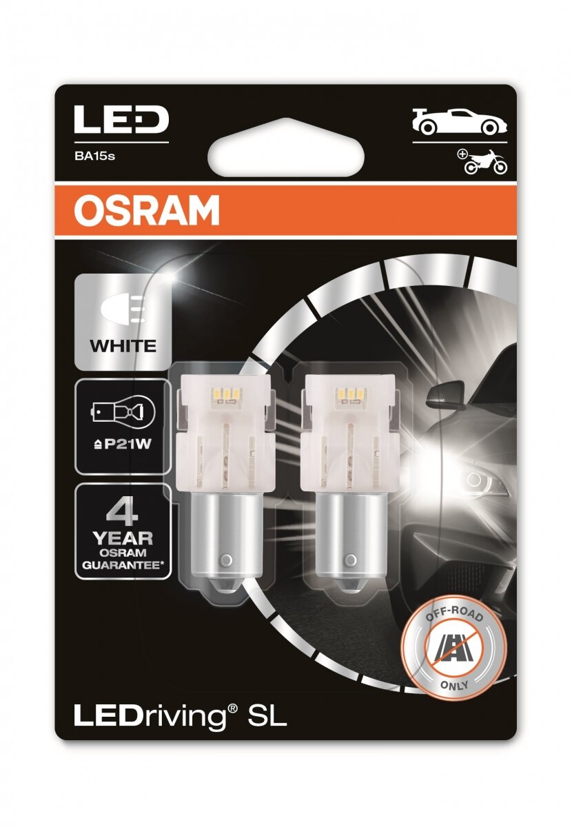 12V 1,9W P21W BA15S LEDRIVING WHITE 6000K