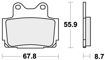 570HF BRAKE PADS ORGANIC