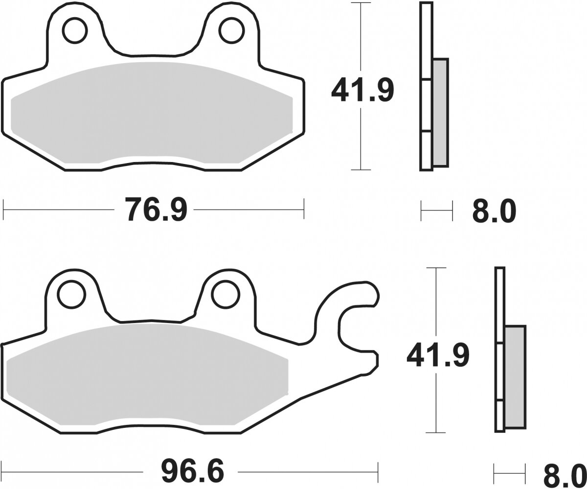 134HF BRAKE PADS ORGANIC