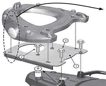 SR5107-SP. MONOKEY RACK BMW F650GS-F800GS