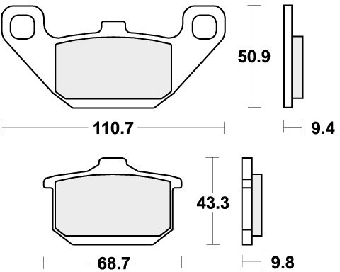 557HF BRAKE PADS ORGANIC