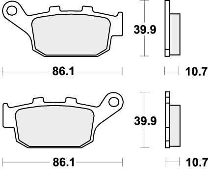 614HF BRAKE PADS ORGANIC