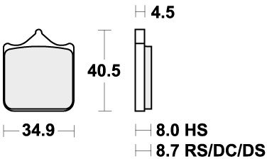 870RST BRAKE PADS SINTER SPORT