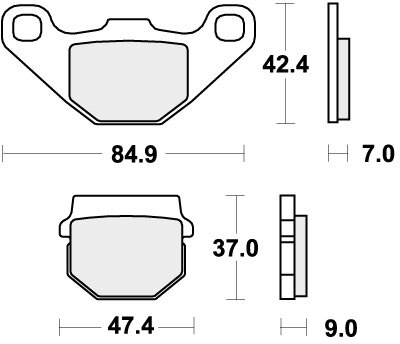 544HF BRAKE PADS ORGANIC