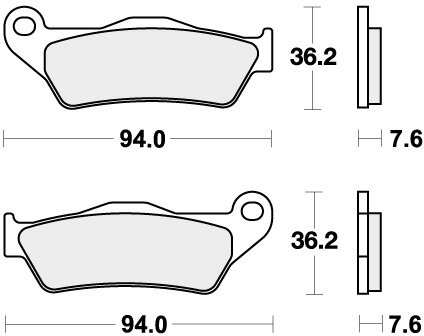 671HHF BRAKE PADS ORGANIC
