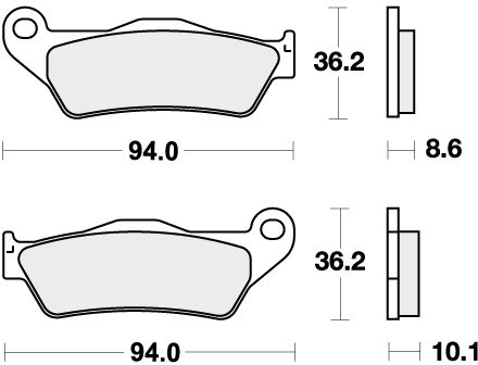 742RQ BRAKE PADS ORGANIC RACING