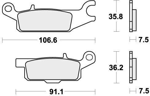 850RSI BRAKE PADS SINTER RACING