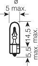 12V 1,2W W2x4,6D STANDARD
