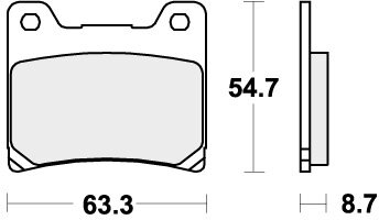 555HF BRAKE PADS ORGANIC