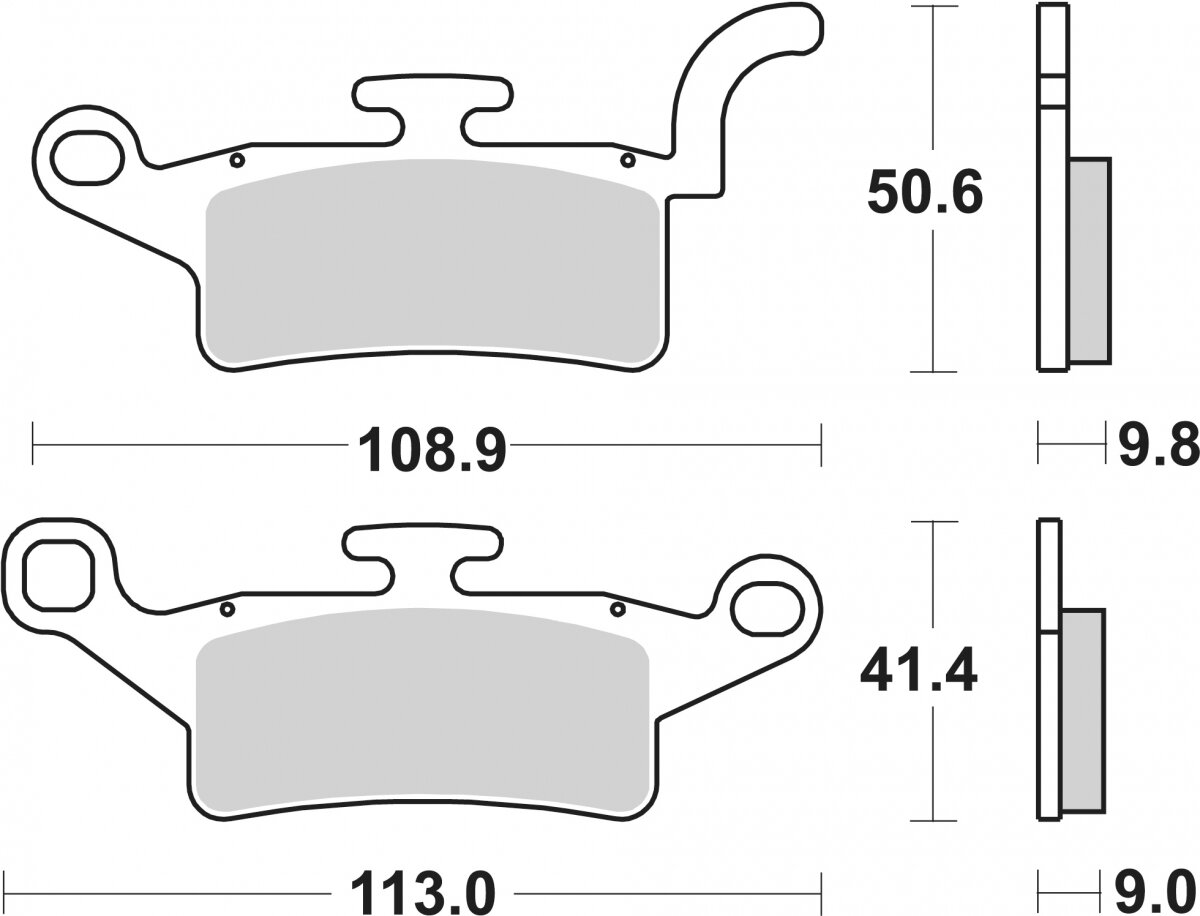 208CT BRAKE PADS ORGANIC