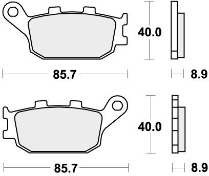 657HF BRAKE PADS ORGANIC