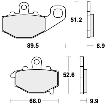 687HF BRAKE PADS ORGANIC