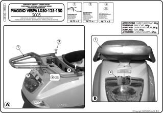 SR105-MONORACK VESPA LX50-125-250