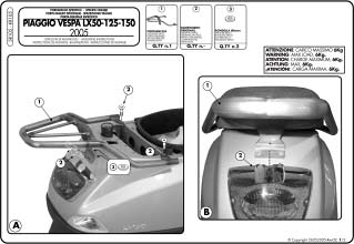 SR105-MONORACK VESPA LX50-125-250