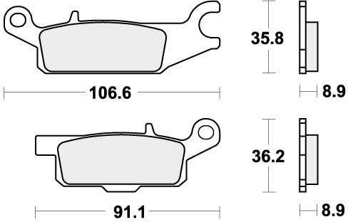 852RSI BRAKE PADS SINTER RACING