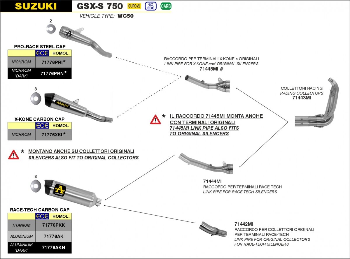 MID-PIPE FOR PRO-RACING AND OE SILENCER