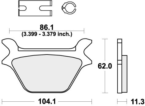 669H.HF BRAKE PADS ORGANIC