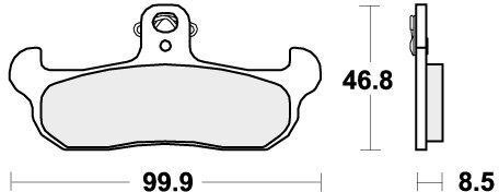 608HF BRAKE PADS ORGANIC