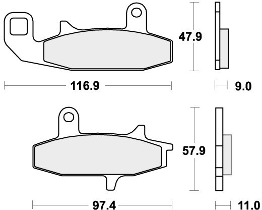 626HF BRAKE PADS ORGANIC
