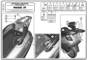 SR57-LUGGAGE RACK PIAGGIO X9 00-02