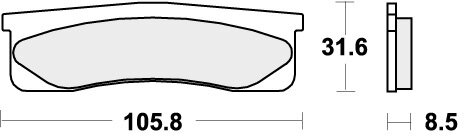 660RQ BRAKE PADS ORGANIC RACING