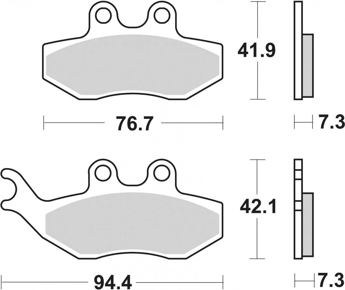 168CT BRAKE PADS ORGANIC